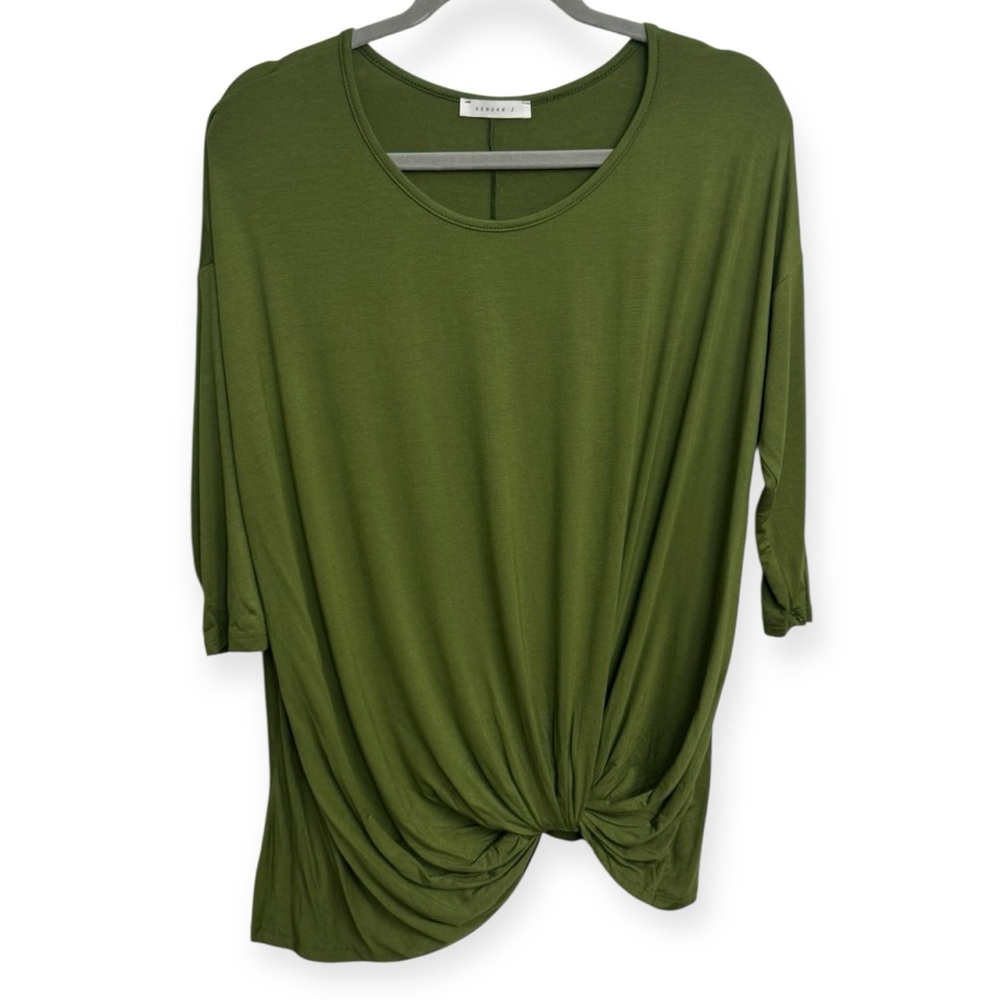 Reborn J Green Tie Front Tunic with Relaxed Fit Size‎ M